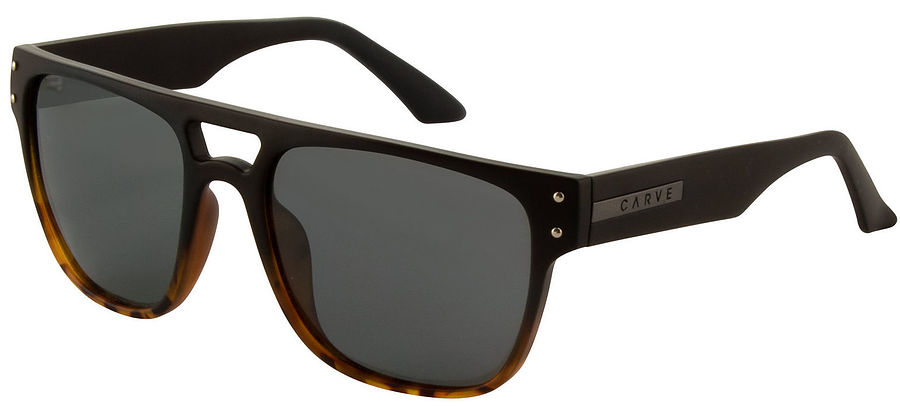 Carve Eyewear The Hub Matt Black Dark Tort Polarised Sunglasses