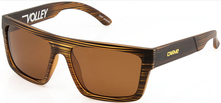 Carve Eyewear Volley Brown Streaks Brown Polarised Sunglasses - Image 1