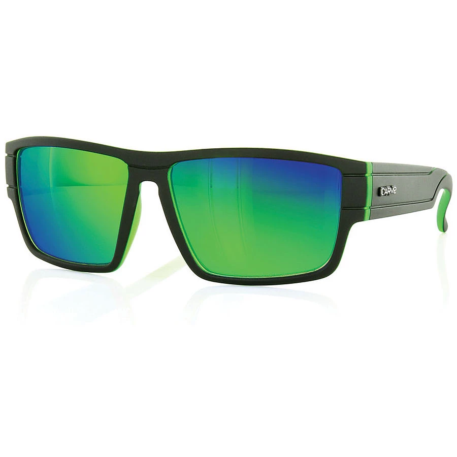 Carve Eyewear Sublime Matt Black With Green Iridium Sunglasses - Image 2