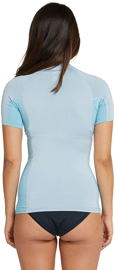 Oneill Ladies Classic UV Short Sleeve Rash Vest Fog - Image 3