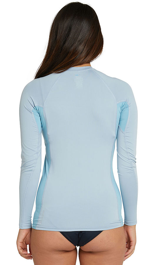 Oneill Ladies Classic UV Long Sleeve Rash Vest Fog - Image 2