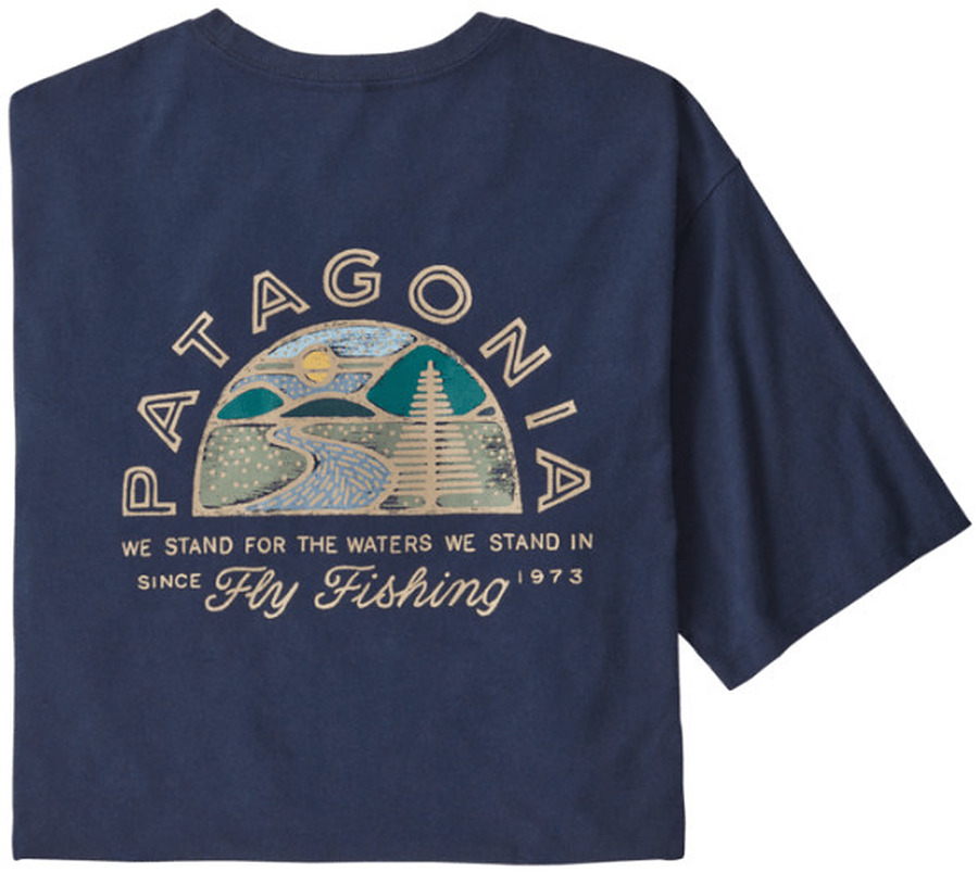 Patagonia Mens Hatch Hour Responsible Tee New Navy - Image 1