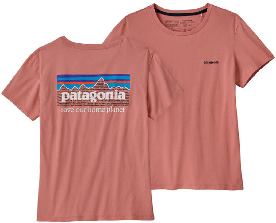 Patagonia W's P-6 Mission Responsibili Tee Sunfade Pink - Image 1