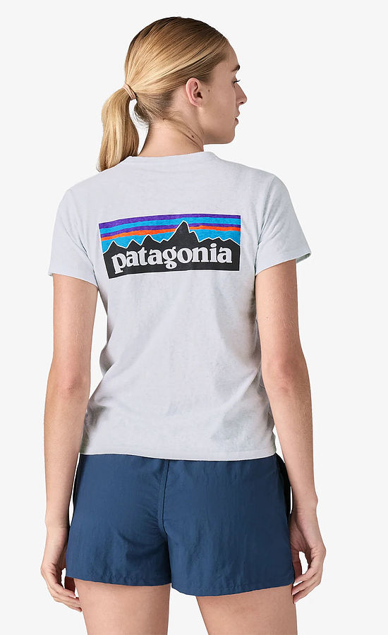 Patagonia Womens P-6 Mission Responsibili Tee White - Image 3