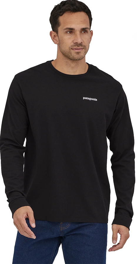 37574 Patagonia Men's LS Home Water Trout Responsibili-Tee Black - Image 2