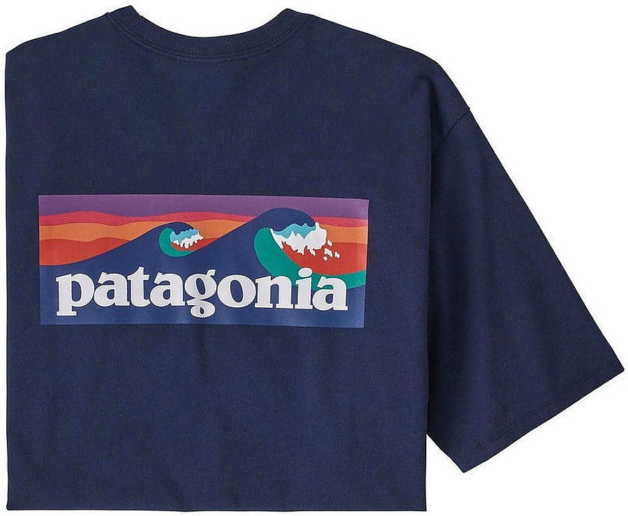 Patagonia Men's Boardshort Logo Responsibili T-Shirt Stone Blue - Image 1