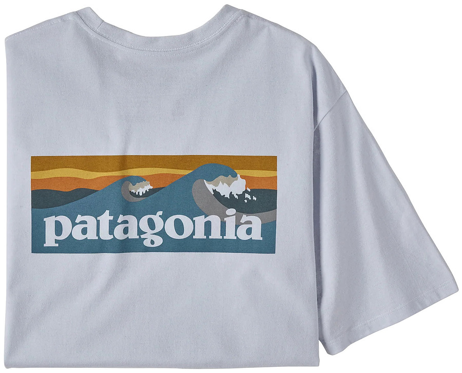 Patagonia Men's Boardshort Logo Pocket Responsibili Tee White