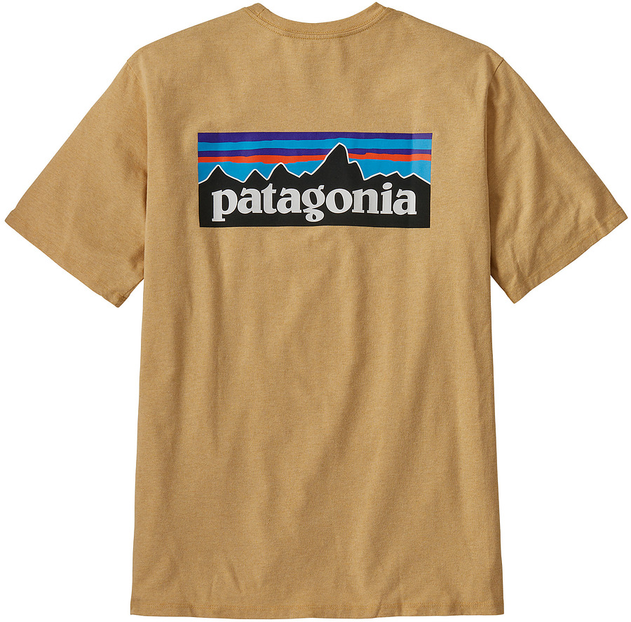 Patagonia Men's P-6 Logo Responsibili Tee Beeswax Tan