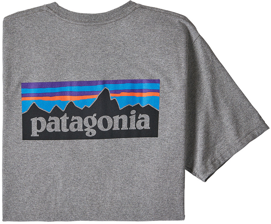 Patagonia Men's P-6 Logo Responsibili Tee Gravel Heather - Image 1