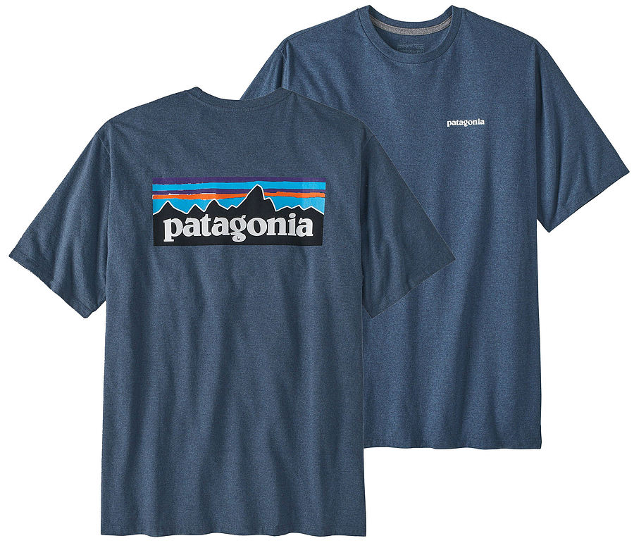 Patagonia Men's P-6 Logo Responsibili Tee Utility Blue