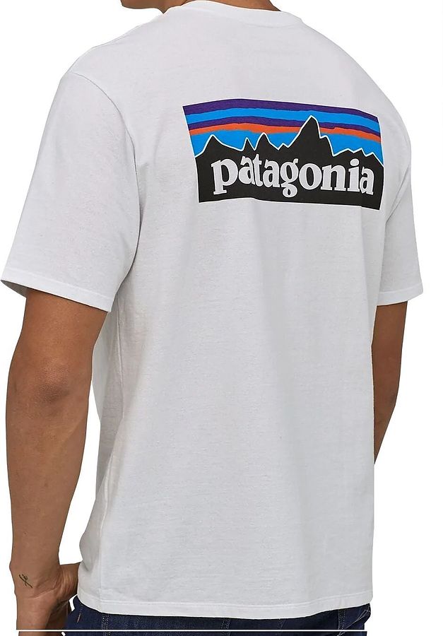 Patagonia Men's P-6 Logo Responsibili T-Shirt White - Image 3