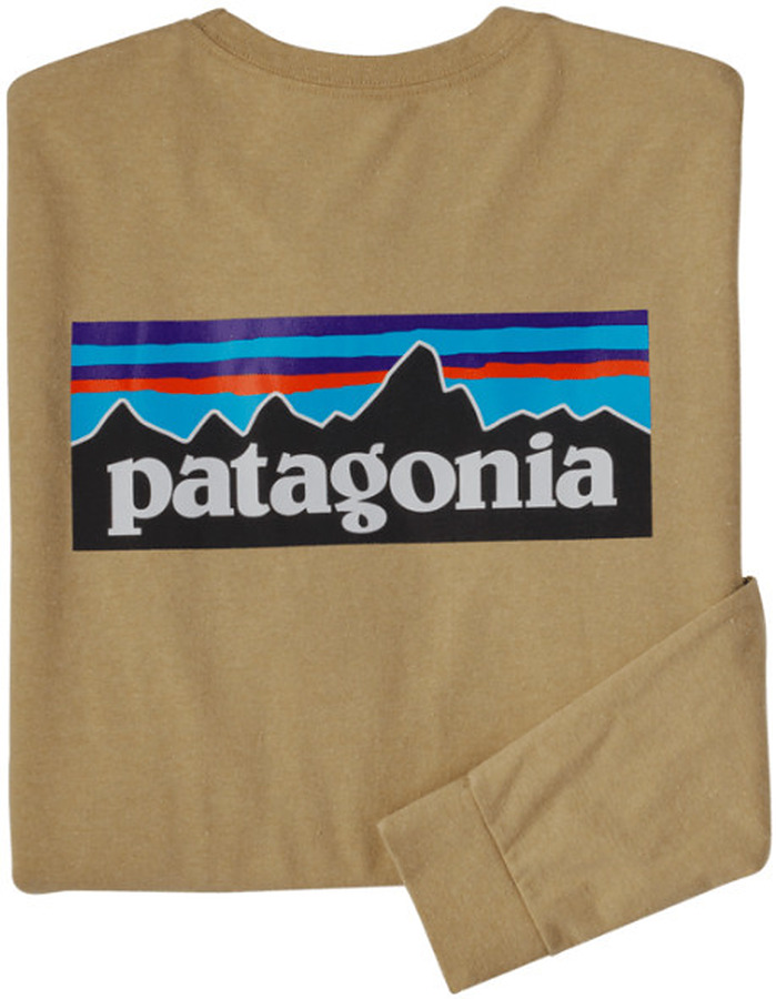 Patagonia Men's LS P-6 Logo Responsibili Tee Sespe Tan - Image 1