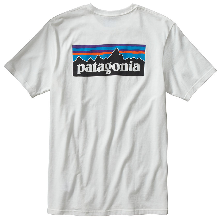Patagonia Men's P-6 Logo Cotton T-Shirt White - Image 1