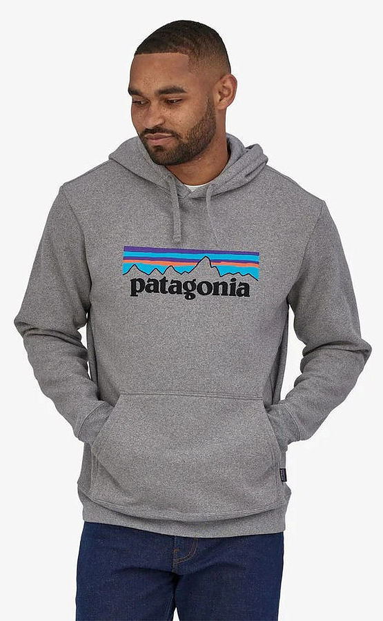 Patagonia Mens P-6 Logo Uprisal Hoody Gravel Heather - Image 2