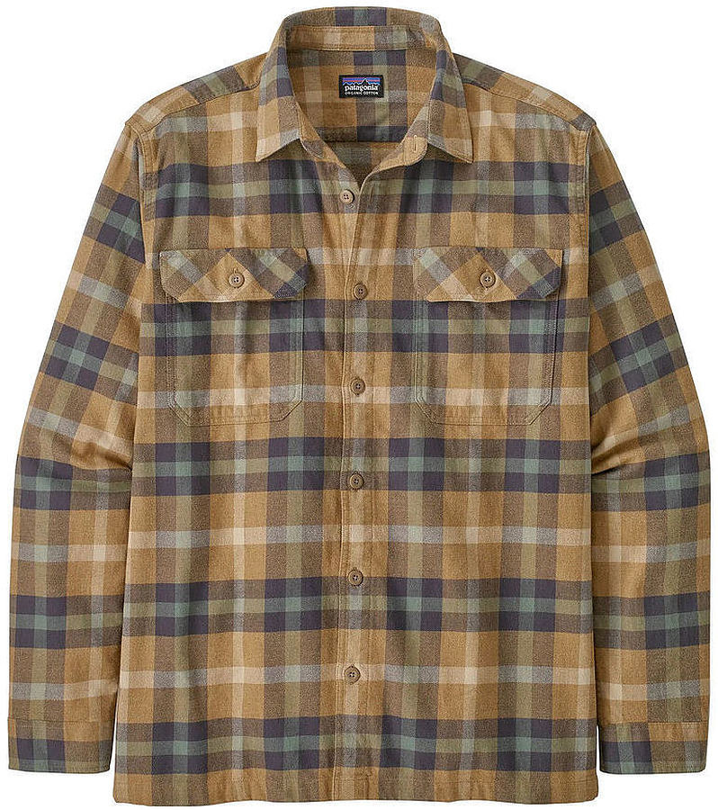 Patagonia Men's LS Organic Cotton MW Fjord Flannel Shirt Mojave Khaki - Image 1