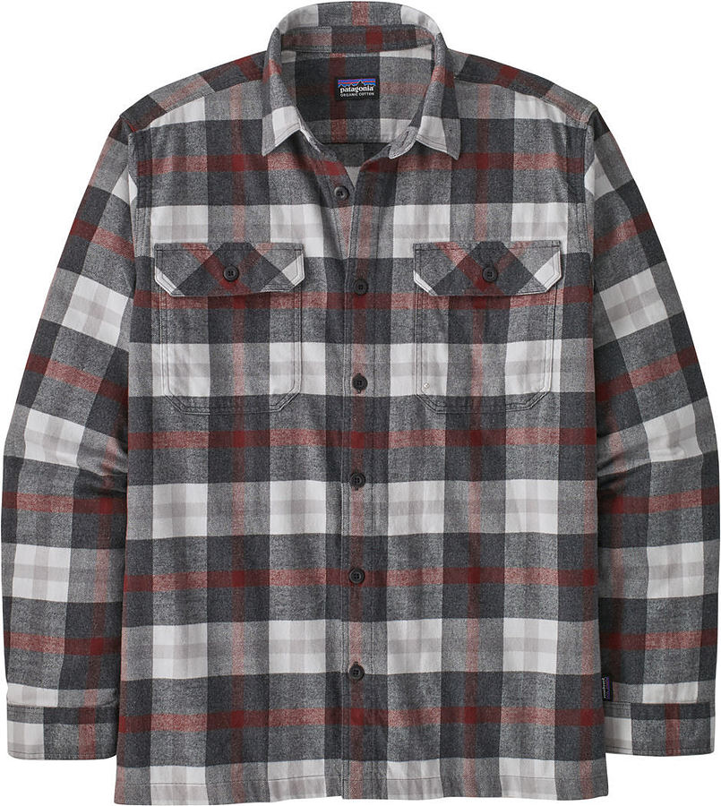 Patagonia Men's LS Organic Cotton MW Fjord Flannel Shirt Forage Ink Black - Image 1