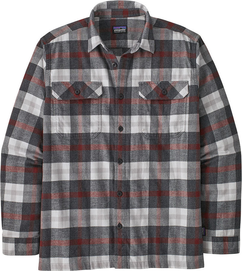 Patagonia Men's LS Organic Cotton MW Fjord Flannel Shirt Forage Ink Black