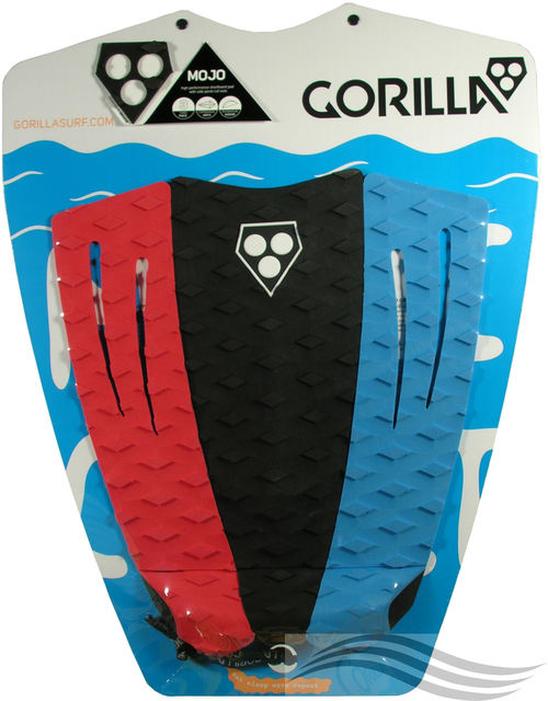 Gorilla Mojo 3 Way Tail Pad Traction Pads Surfing
