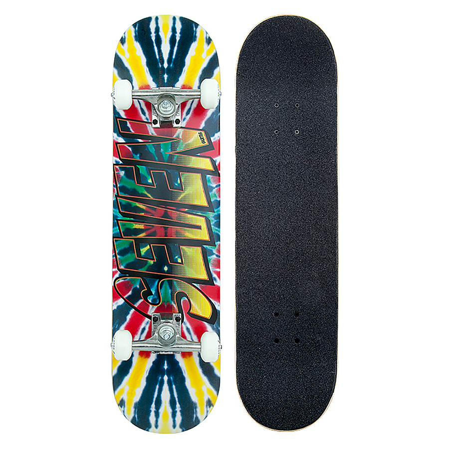 Seven Skates Complete Rasta Tie Dye Skateboard