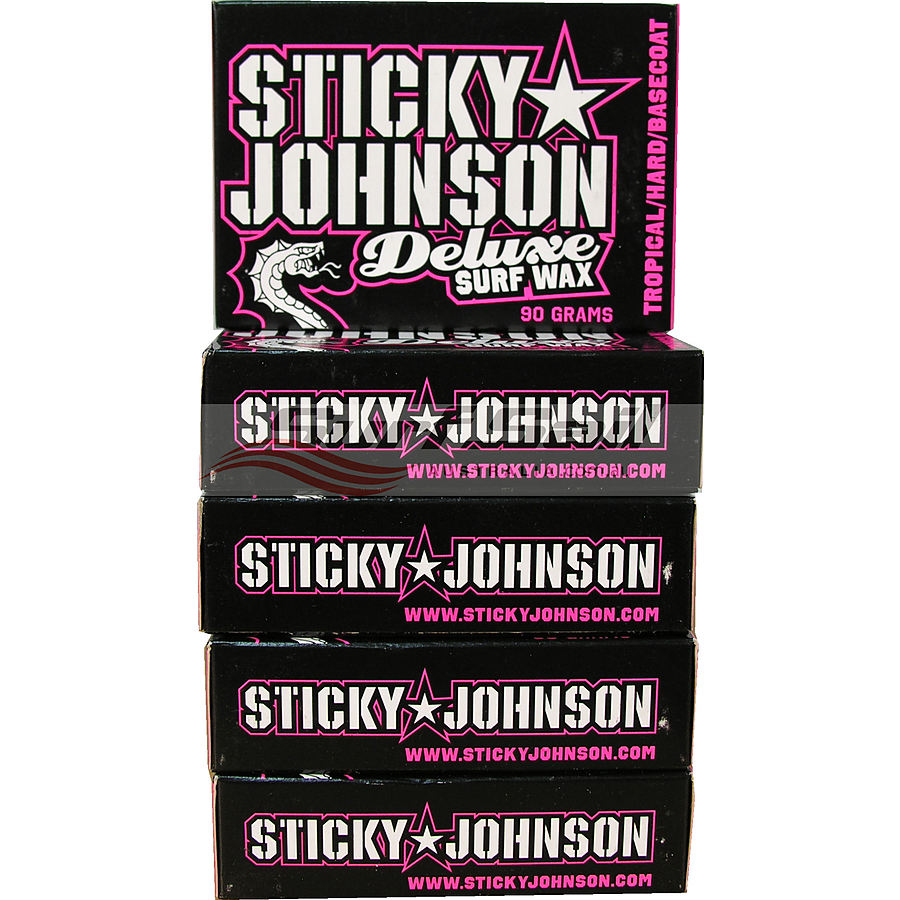 Sticky Johnson Tropical Water Deluxe Surf Wax 5 Pack - Image 1