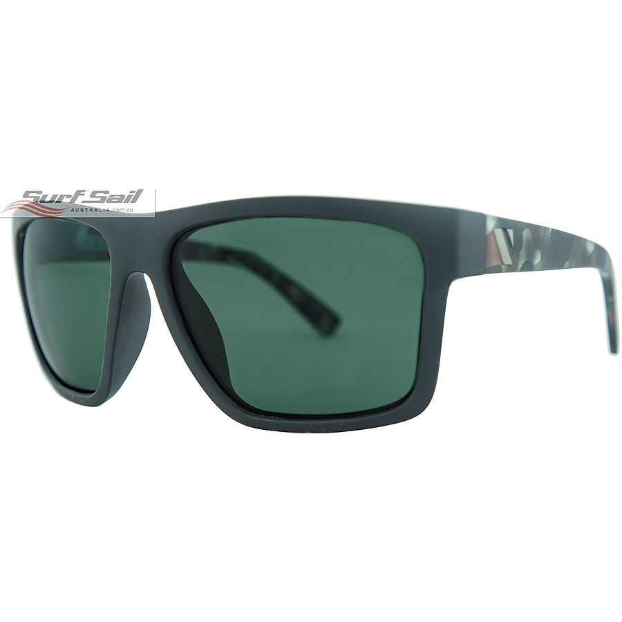 Venture Eyewear The Edge Matte Black Camo Green Polarised Sunglasses - Image 1