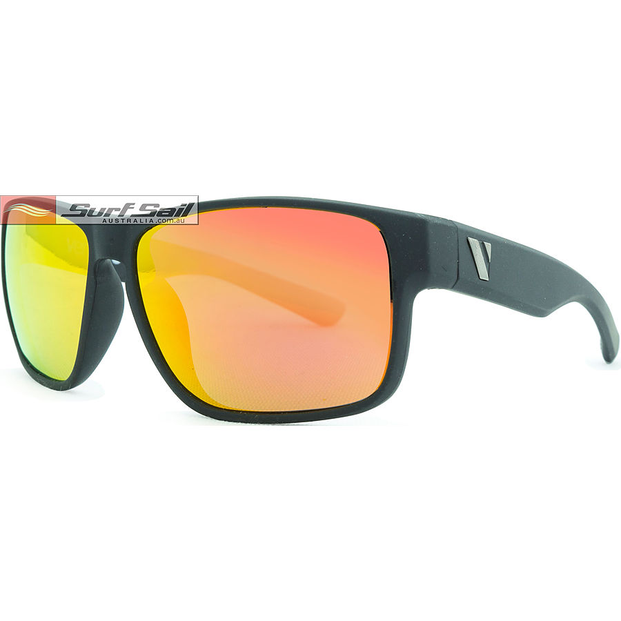 Venture Eyewear Summit Matt Black Red Iridium Polarised Sunglasses - Image 1