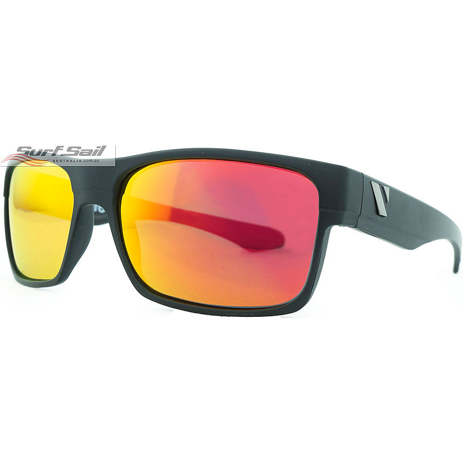 Venture Eyewear Trail Matte Black Red Iridium Polarised Sunglasses - Image 1