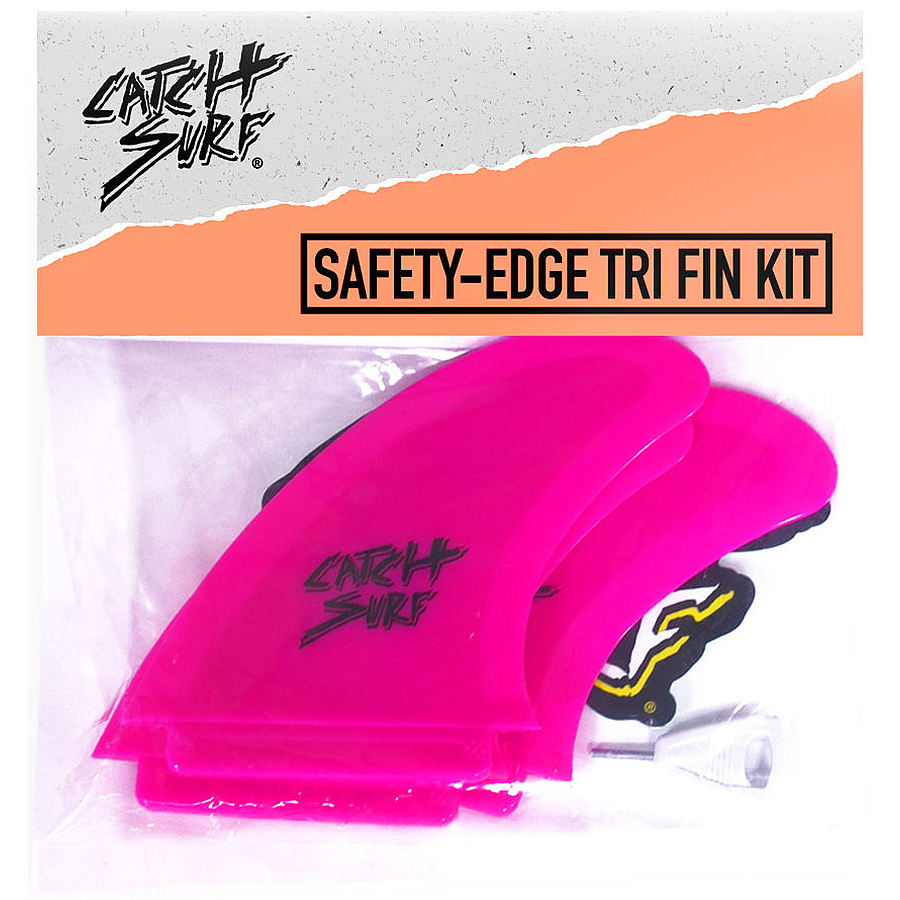 Catch Surf Safety Edge Tri Hot Pink Fin Kit - Image 1