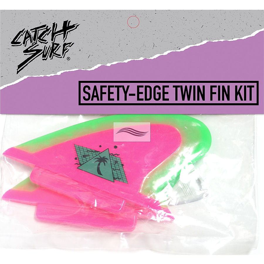 Catch Surf Safety Edge Twin Fin Kit Hot Pink - Image 1