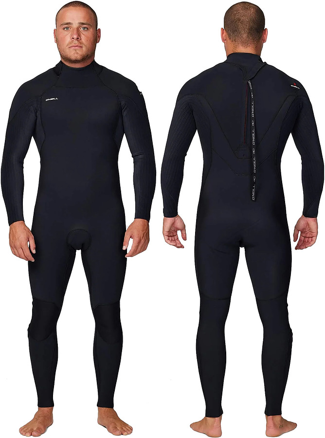 5515OA Oneill Hyper Fire Mens Full Steamer Back Zip Black 3mm 2mm - Image 1
