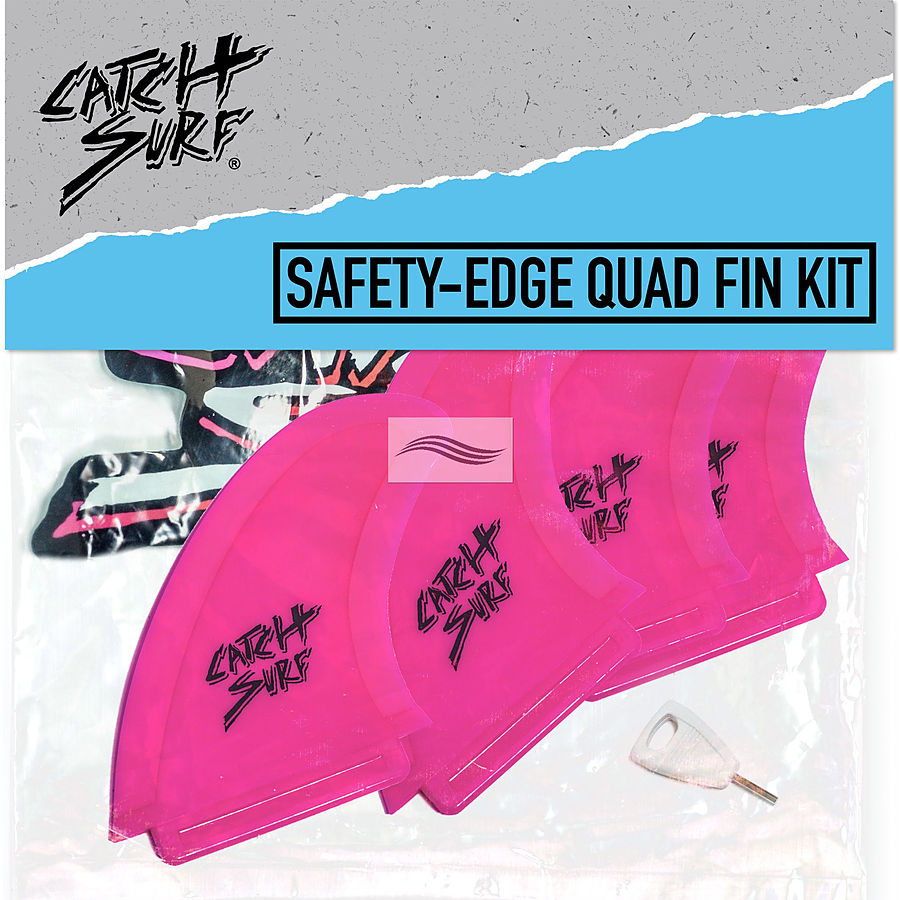 Catch Surf Safety Edge Quad Hot Pink Fin Kit - Image 1
