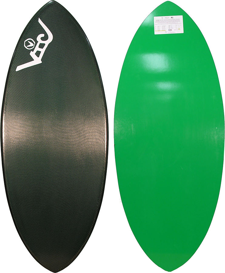 Victoria Skimboards Carbon Poly Carbon Green Deck Green Bottom 2XLarge