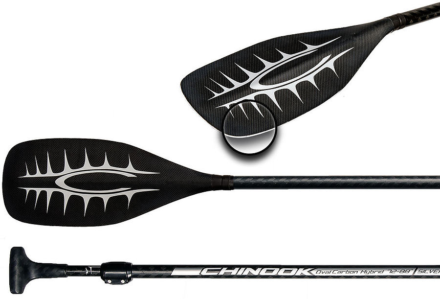 Chinook Adjustable Carbon SUP Paddle Silver - Image 1
