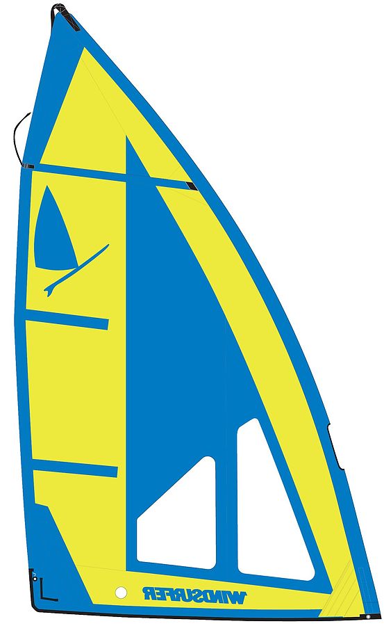 Windsurfer LT Regatta 5.7 Sail Yellow Blue - Image 1