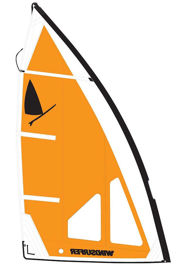 Windsurfer LT Regatta 5.7 Sail Orange White - Image 1