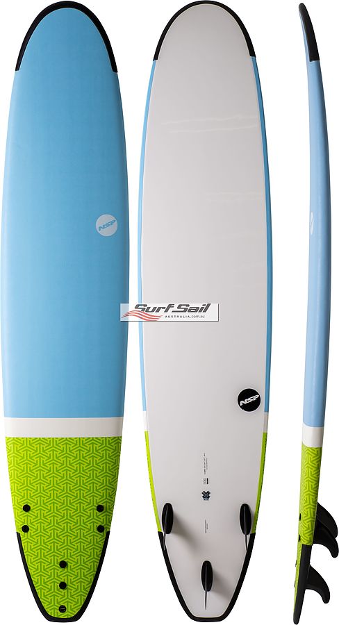 NSP P2 Soft Longboard Tail Dip Green - Image 1