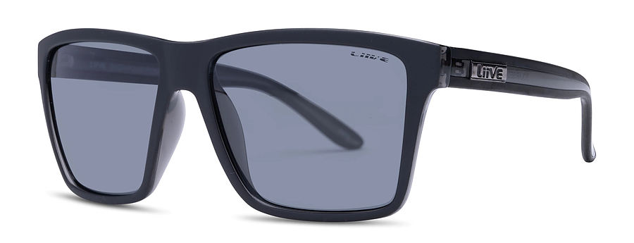 Liive Vision Bazza Matt Black Xtal Polarised Sunglasses - Image 1