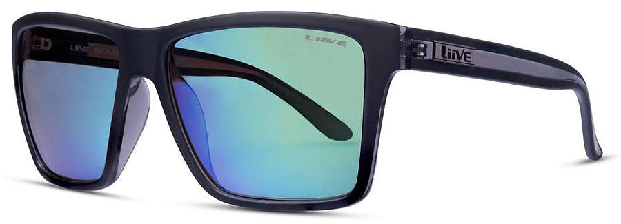 Liive Vision Bazza Mirror Matt Black Xtal Black Sunglasses - Image 1