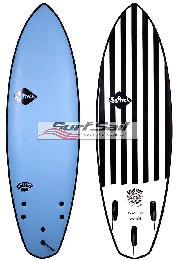 Softech Toledo Wildifre FCS2 Softboard Striped 5 ft 11 inches - Image 1