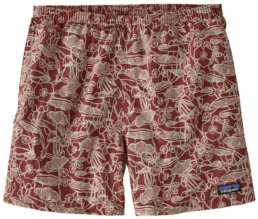 Patagonia Mens Baggies Shorts 5 Inch Mushroom Forrest Sequoia Red - Image 1