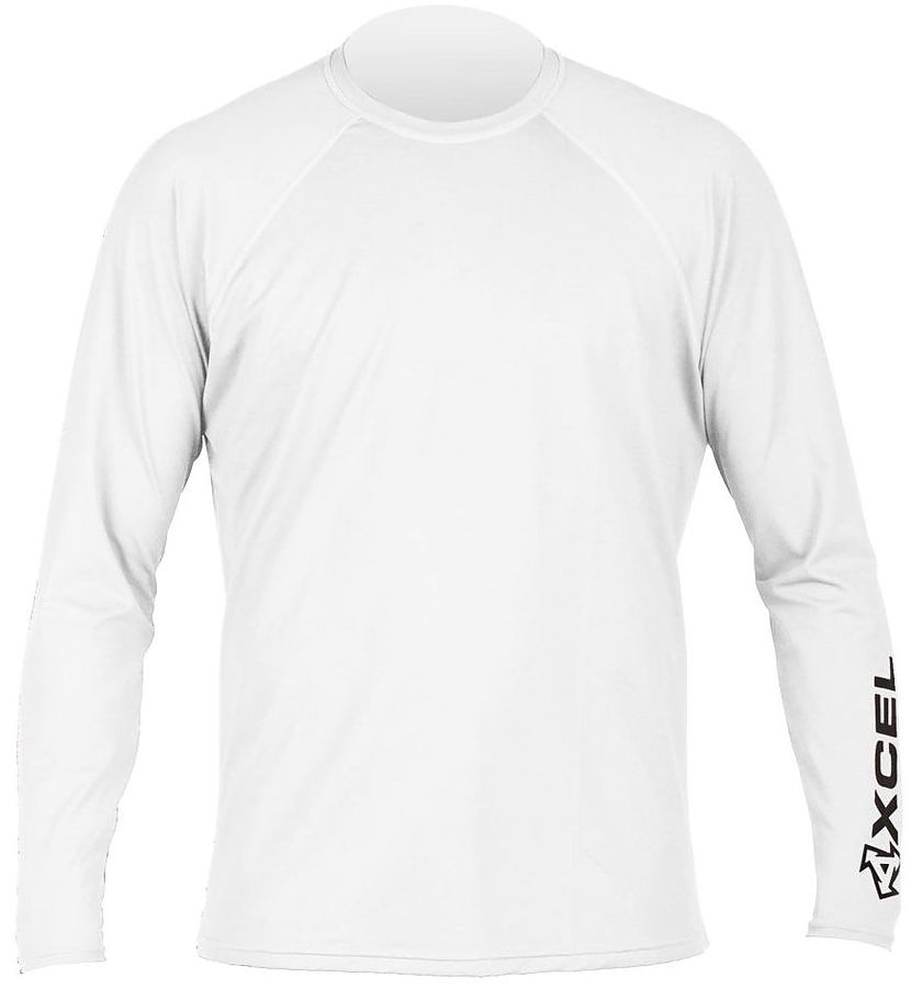 Xcel Men's LS Rash Vest VNTX Solid UV Signature White - Image 1