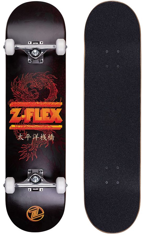 Z Flex Dragon Black Complete Skateboard 8.25" - Image 1