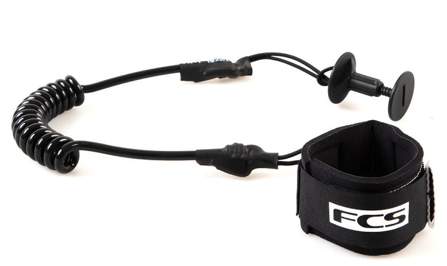 FCS Bodyboard Classic Wrist Leash Black White - Image 3