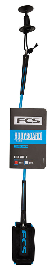 FCS Bodyboard Wrist Leash Black Blue - Image 1