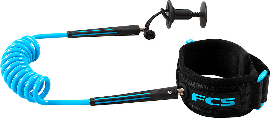 FCS Bodyboard Wrist Leash Black Blue - Image 3