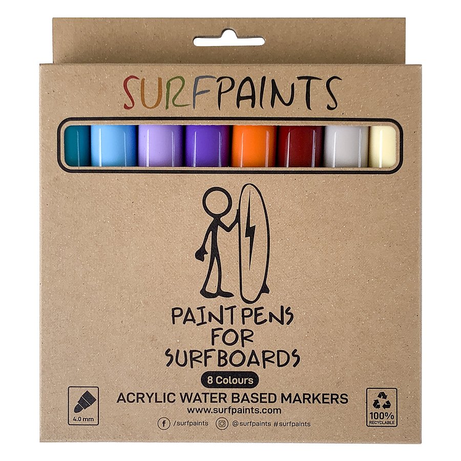 Surfpaints Surfboard Pastel Colours Paint Pens - Image 1