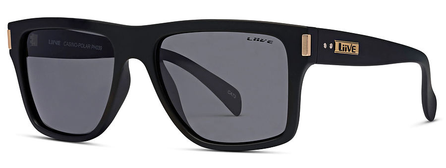 Liive Vision Casino Matt Black Polarised Sunglasses - Image 1