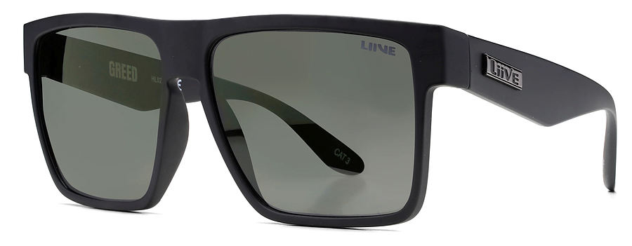 Liive Vision Greed Polar Matt Black Sunglasses - Image 1