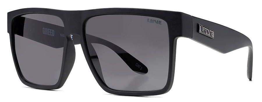 Liive Vision Greed Matt Black Sunglasses - Image 1