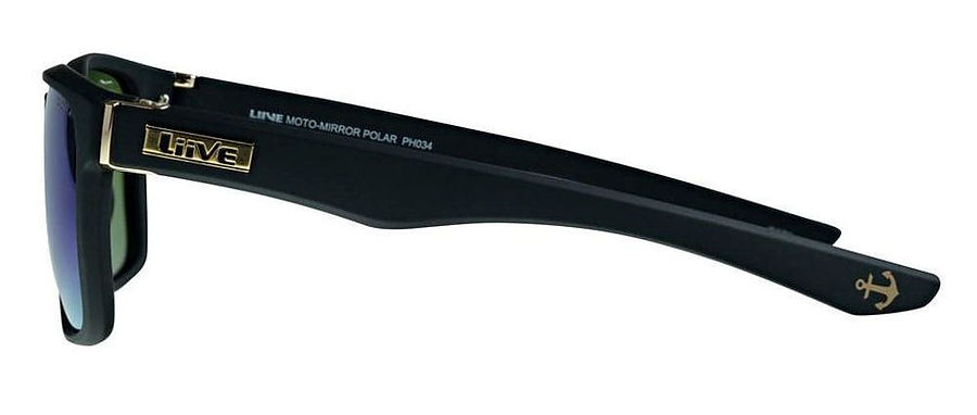 Liive Vision Moto Mirror Polar Matt Black Sunglasses - Image 3